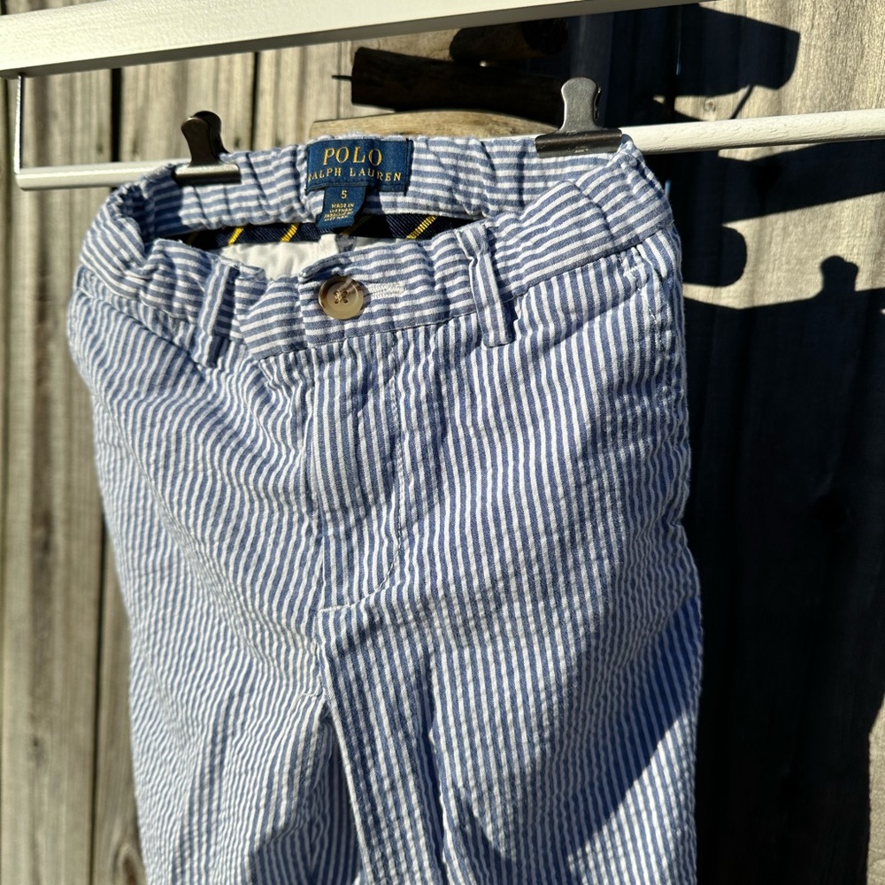 Polo Ralph Lauren Boys stretch cotton seer sucker shorts